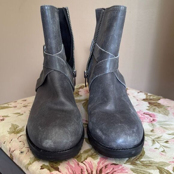 Sorel Cate buckle Quarry gray boots women’s size 6.5 leather waterproof minimali - Picture 2 of 7